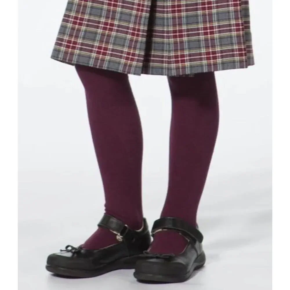 1 pair Socks Knit Cotton‎ Knee School Girls 3 - 6 yrs old High Socks - Burgundy
